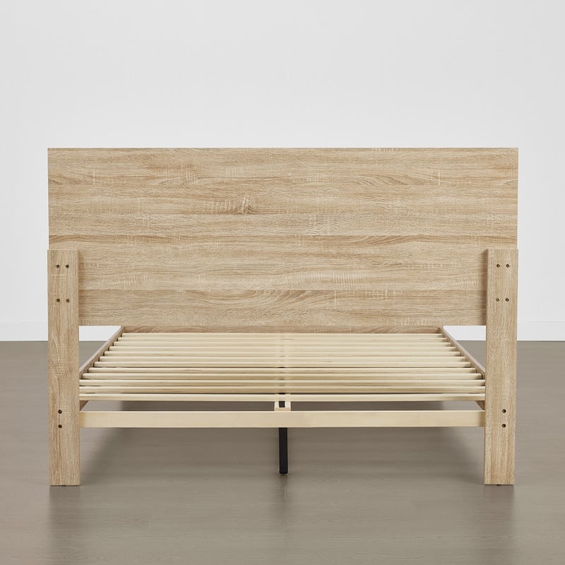 Spruce & Spring Scout 3-Piece Solid Wood Bed Set with Platform Bed Frame and 2 Nightstands