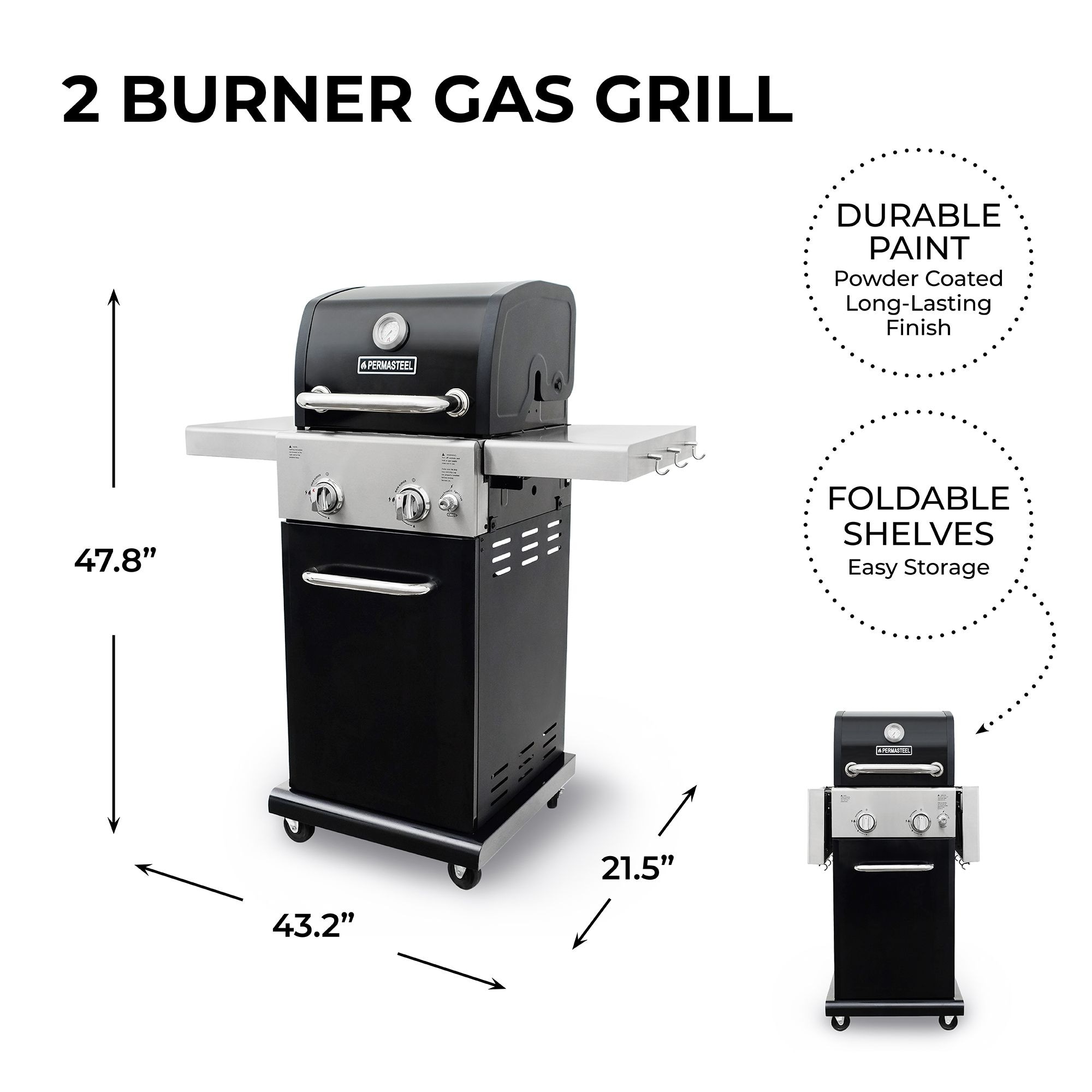 Permasteel gas deals grill