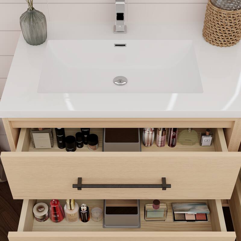 Victoria 60'' Floating Vanity with Double Reinforced Acrylic Sink - 59.5