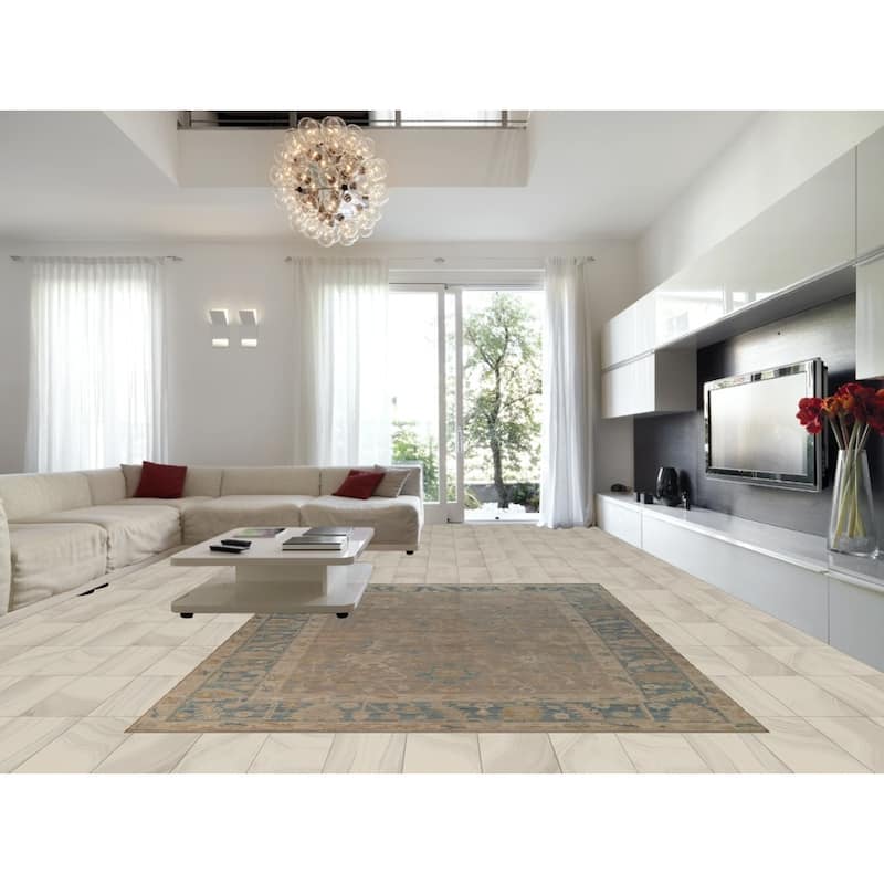 Vegetable Dye Oushak Turkish Area Rug Handmade Wool Carpet - 8'10"x 11'11"