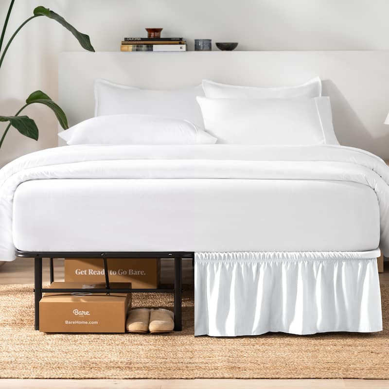 Bare Home Adjustable Wrap Around Bed Skirt