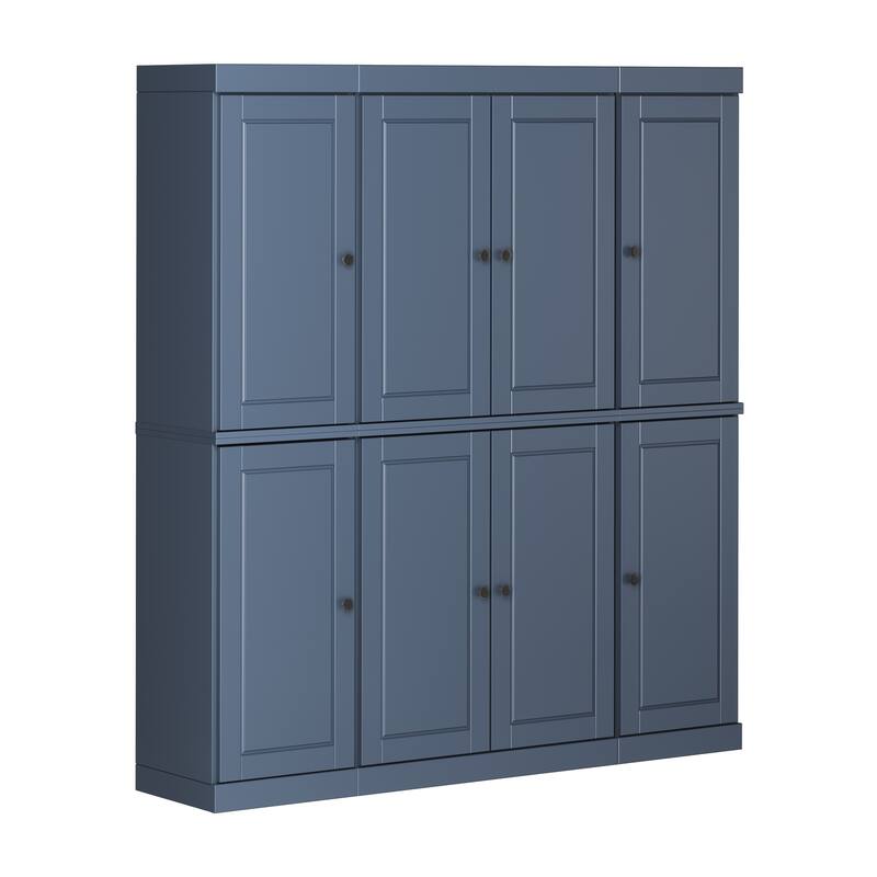 Palace Imports 100% Solid Wood Pantry Cabinet, Raised Panel Doors, Adjustable Shelves, 65" Wide, 71.5" Tall - 65" x 71.5"