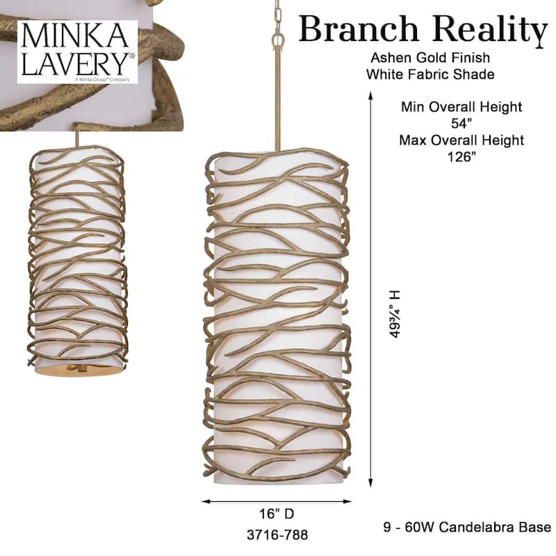 Minka Lavery 3716 Branch Reality 9 Light 16" Wide Pendant