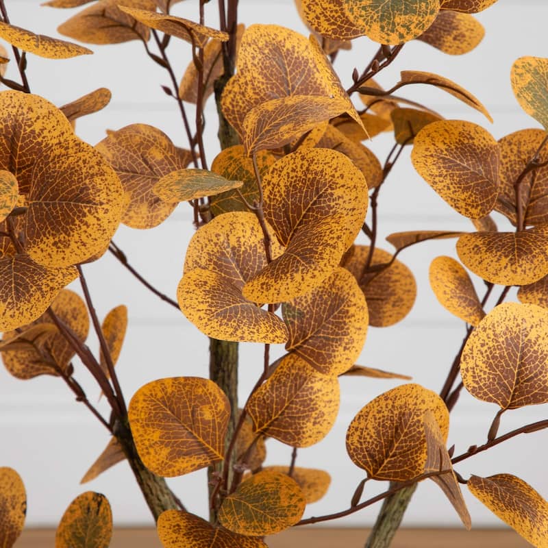 Autumn Eucalyptus Artificial Potted Fall Tree - 3'