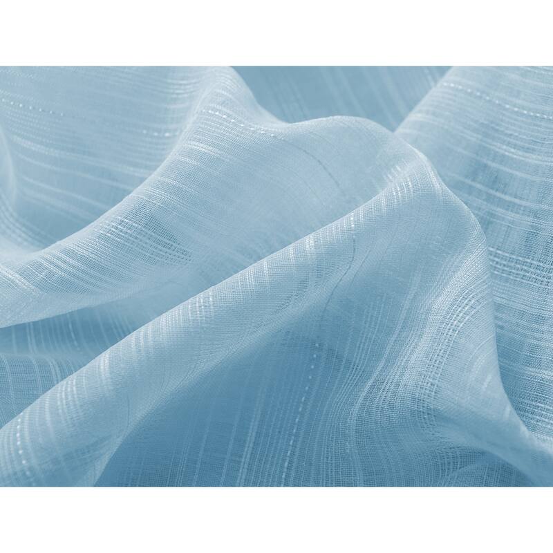 Erica Striped Doily Single Grommet Curtain Panel - (1x) 54 x 90 in. - (1x) 54 x 90 in.