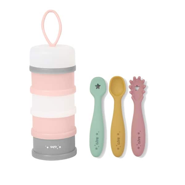 slide 2 of 7, Saro Formula Dispenser and 3 Training Spoons Set