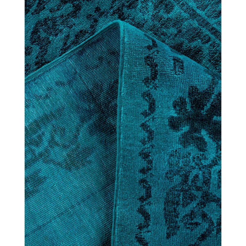 Contemporary Overdyed Wool Hand Knotted Area Rug - 6' 2" x 9' 0"