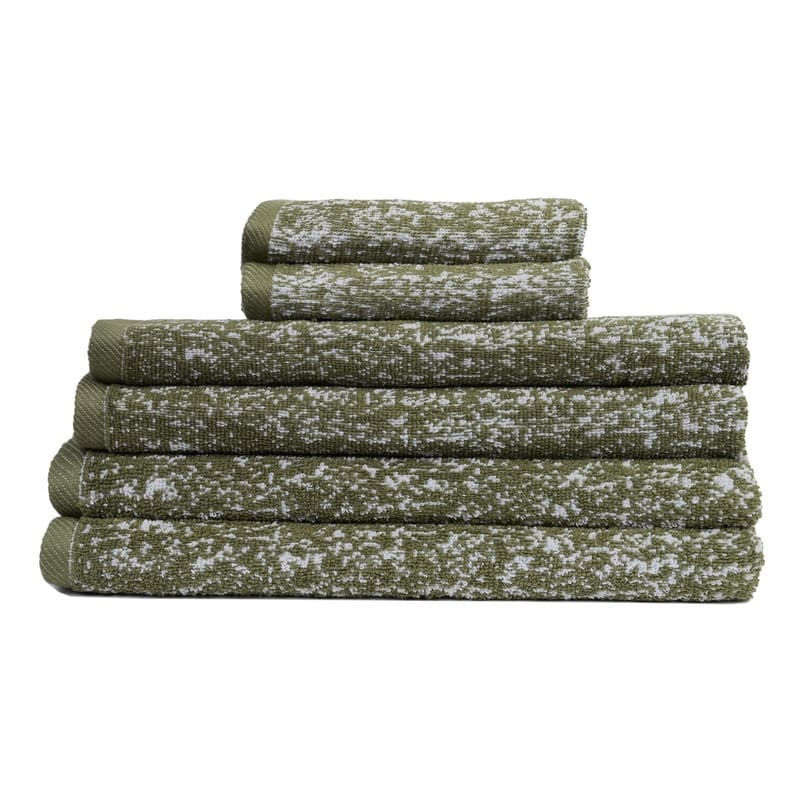 London 6-Piece Cotton Bath Towel Set - Spruce