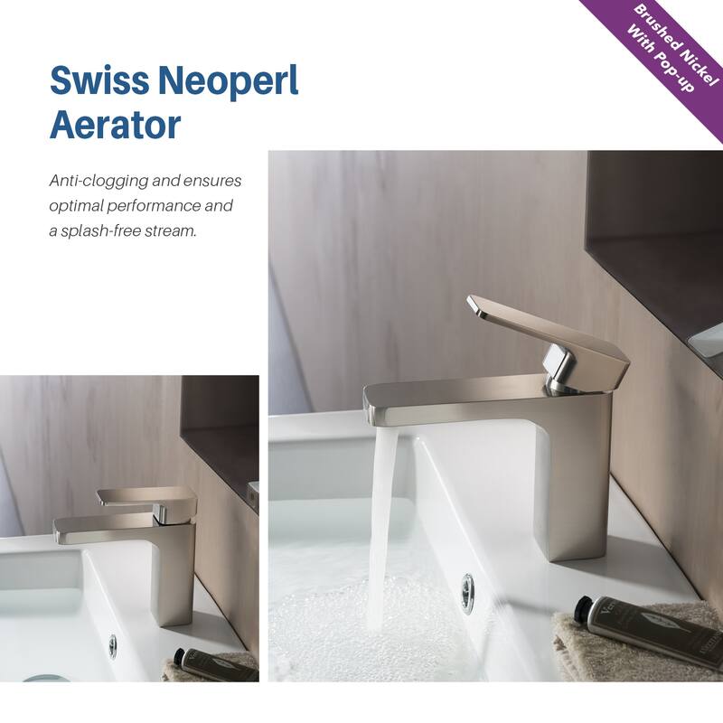 Solid Brass Lead-free Single-handle High Arc Bathroom Faucet