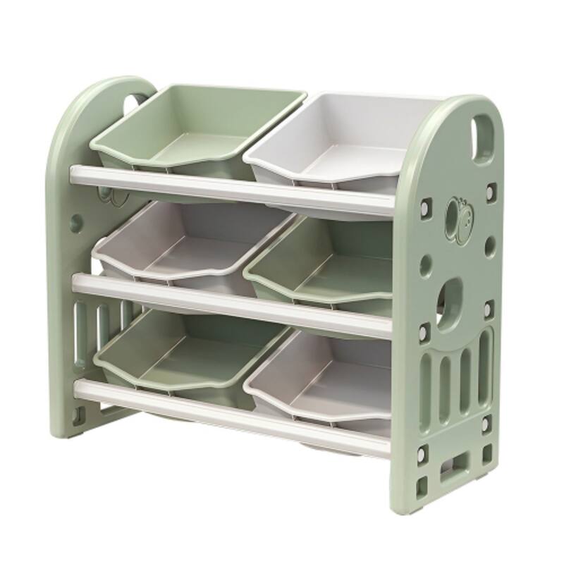 Multilayer Kids' Toys Storage Cabnient Storage Children's Floor Shelf Clutter Organizer Basket