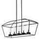 preview thumbnail 1 of 3, Quorum International 71-5 Odeon 5 Light 38" Wide Linear Chandelier Matte Black