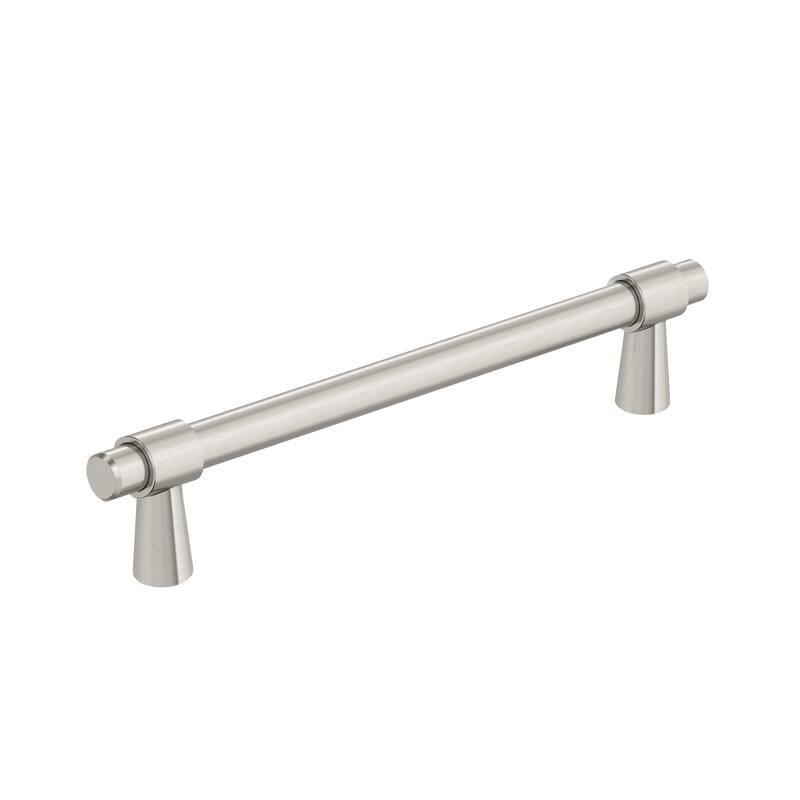 Amerock Destine Cabinet or Furniture Pull - 5-1/16 in (128 mm) Center-to-Center - Satin Nickel