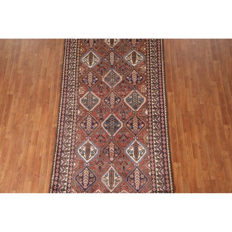 Bakhtiari Persian Vintage Area Rug Handmade Wool Carpet - 4'10"x 9'10"
