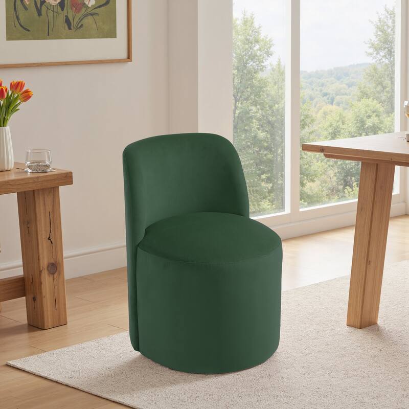 Modern Linen Upholstery Dining Chair Barrel Chair