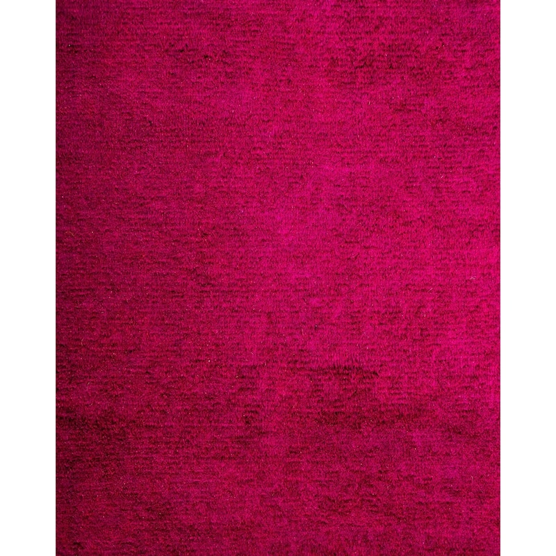 Overton Hand Knotted Wool Vintage Inspired Modern Contemporary Overdyed Pink Runner Rug - 2' 7" x 17' 7"