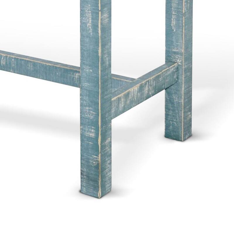 Rena Counter Table, 48 Inch Rectangular Grass Green Mahogany Wood