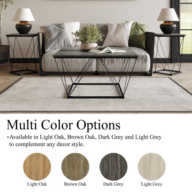 CraftPorch Minimalist 3- Pieces Coffee Table Set