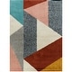 preview thumbnail 3 of 28, Merril Mid-century Modern Color Block Shag Area Rug
