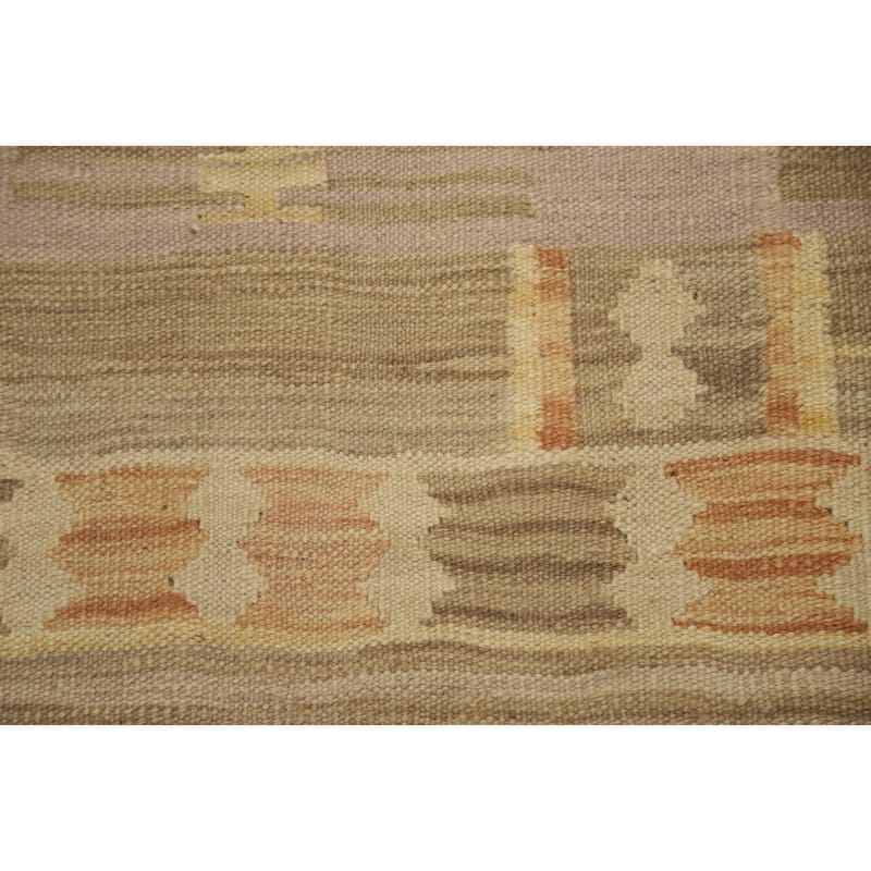 Hand Woven Oriental 100% Wool Carpet Southwestern Tribal Multi-Colored Kilim Area Rug - 4' 10'' X 3' 5''