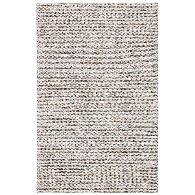 SAFAVIEH Handmade Natura Gerta Wool Rug - 6' Square - Ivory/Multi - Square