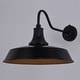 preview thumbnail 7 of 11, VAXCEL Dorado 1-Light Dark Bronze Dusk to Dawn Sensor Farmhouse Outdoor Wall Sconce, Gooseneck Steel Shade, Dark Sky Compliant