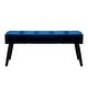 preview thumbnail 4 of 33, Kipp Velvet Upholstered Button Tufted Bench Ottoman
