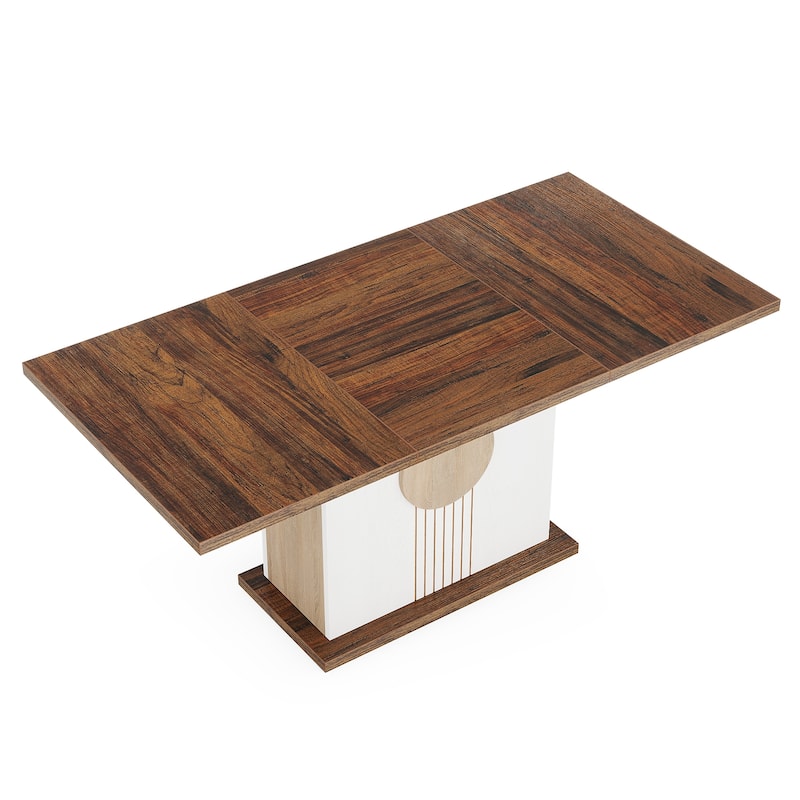 Wooden Dining Table, Kitchen Dinner Table, Dining/Living Room Accent Dinner Table Family Gathering Table