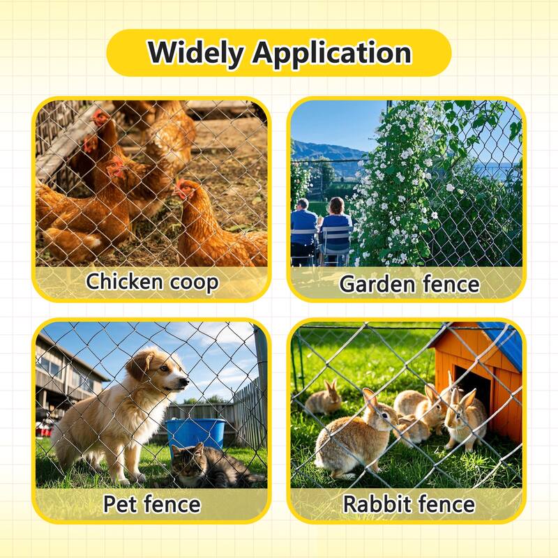 GDFStudio - Harrison Galvanized Hexagonal Chicken Wire Large Size