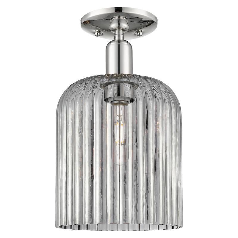 Innovations Lighting 716-1C-G559-8SM Bridal Veil 8" Wide Semi-Flush - Polished Nickel