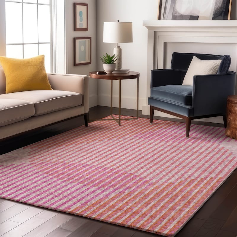 Premium Washable Super Soft Modern Allure Mayfield Rug - Pink - 10' x 14'