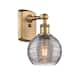 Option Brushed Brass / Light Smoke Deco Swirl