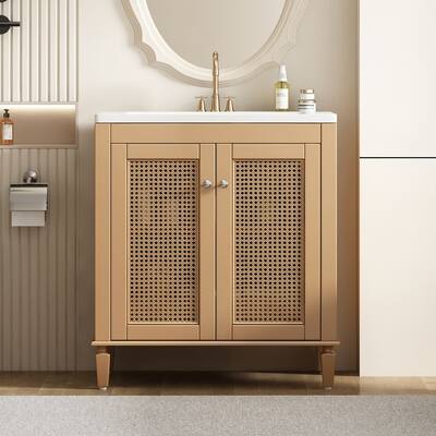 30 Inch Bathroom Vanity with Sink, Freestanding Bathroom Vanity Set