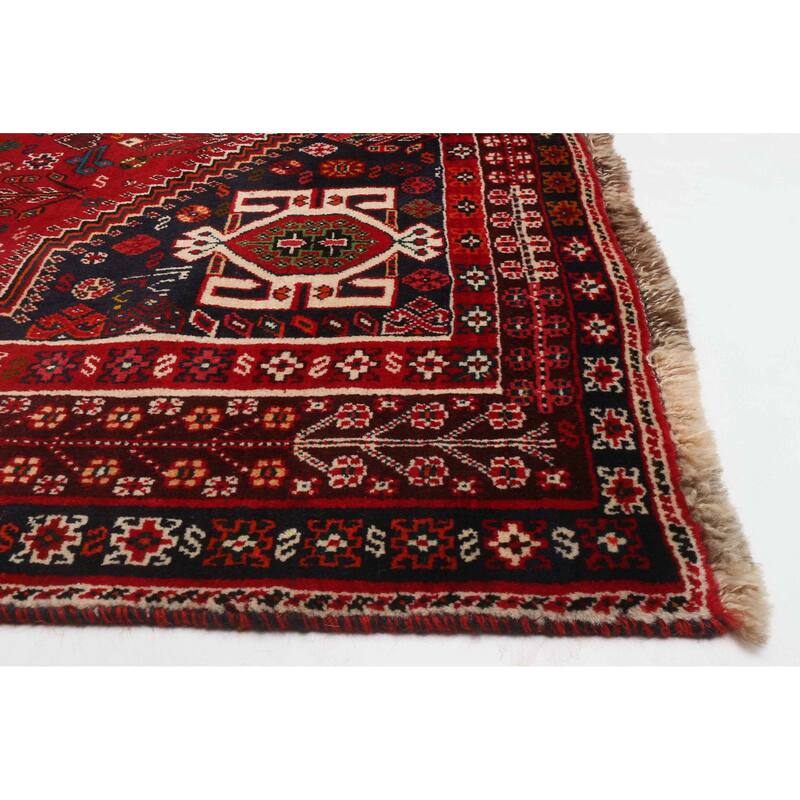 ECARPETGALLERY Hand-knotted Melis Vintage Red Wool Rug - 5'6 x 8'8