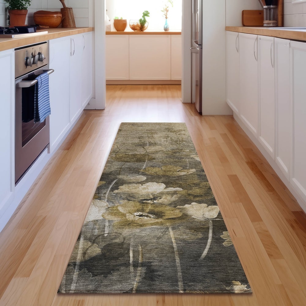 Premium Washable Super Soft Contemporary Floral Mayfield Rug
