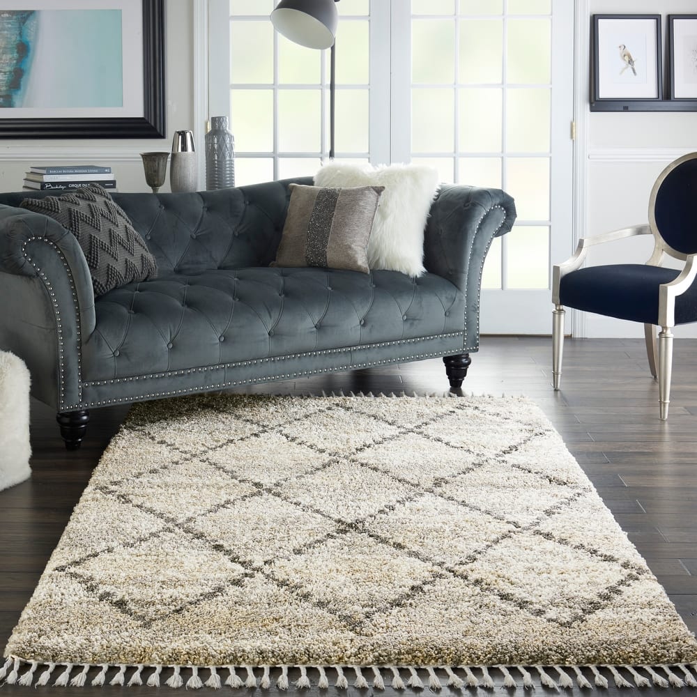 Carson Carrington Hjaltaryd Trellis Shag Area Rug