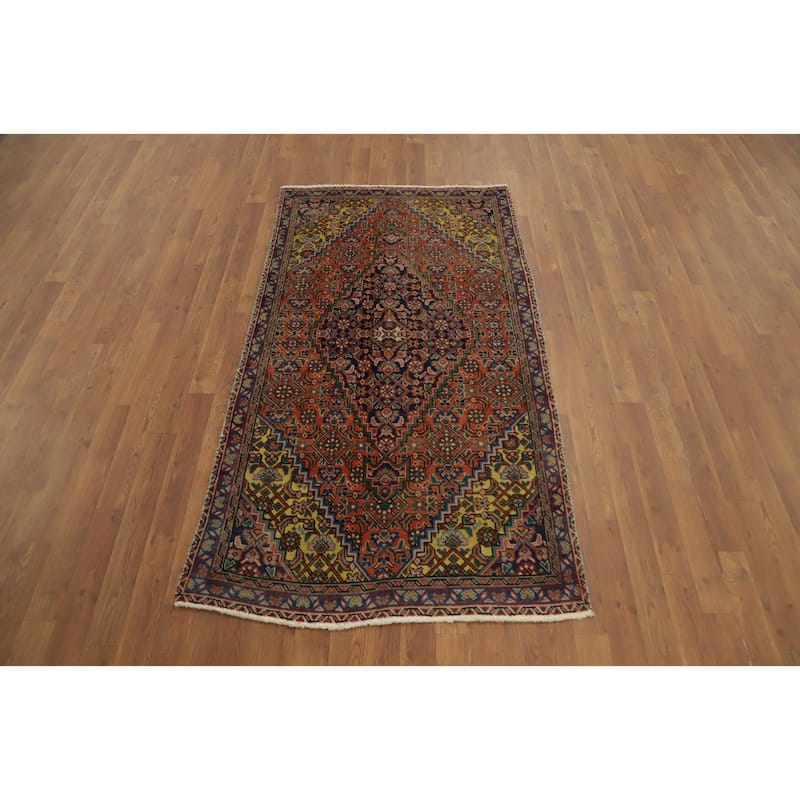 Hand Knotted Oriental 100% Wool Carpet Traditional Medallion Oranges & Rust Tabriz Area Rug - 5' 10'' X 3' 3''