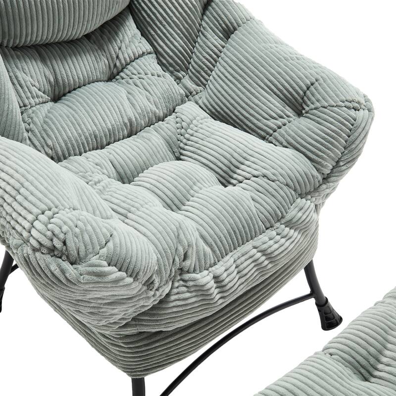 Lazy Chair Accent Chair with Ottoman