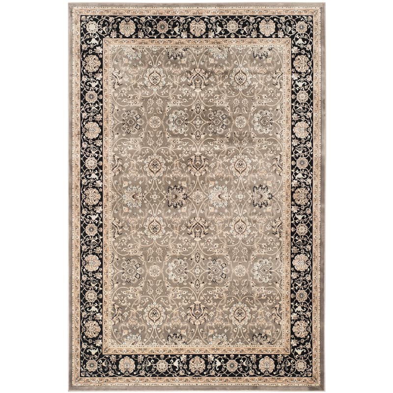 SAFAVIEH Persian Garden Orah Vintage Boho Oriental Viscose Rug - 4' x 5'3" - Grey/Black