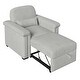 preview thumbnail 4 of 13, 3 in 1 Convertible Sleeper Chair Sofa Bed Adjustable Pull Out Sofa Chair w/ Pillow Lounger Chair Single Bed for Livingroom, Gray