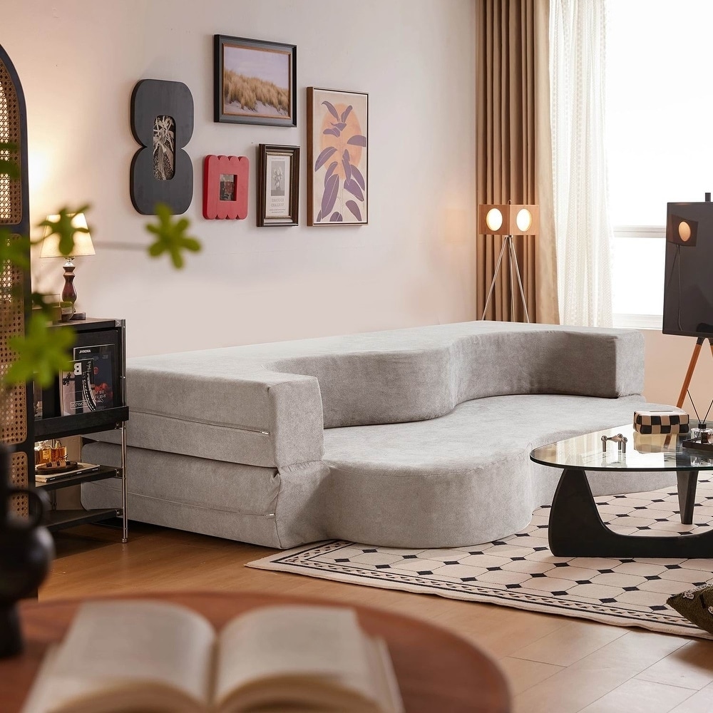 Convertible Folding Sofa Bed with High Density Foam for Living Room Guest Room and Bedroom