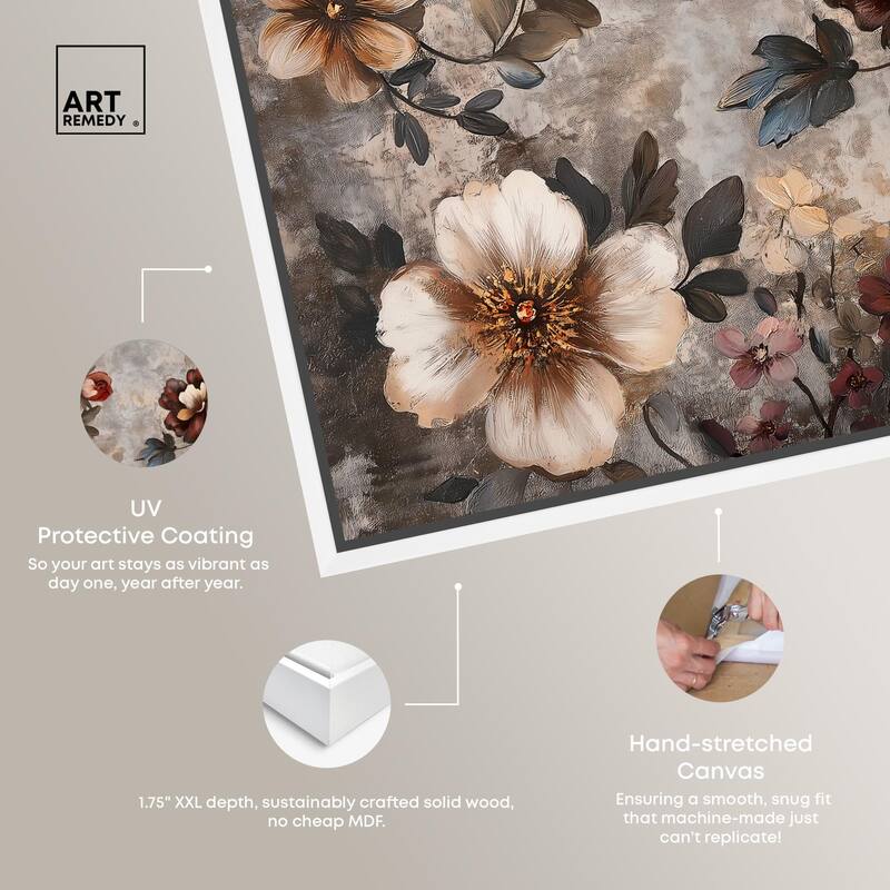 Dusk Dahlias Canvas by Art Remedy