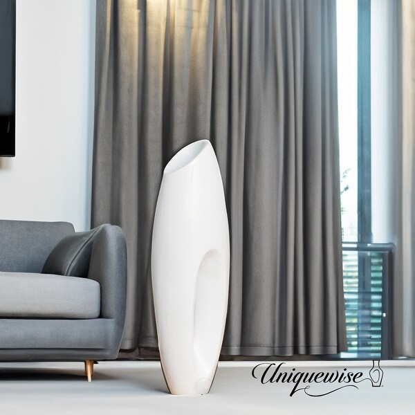 Uniquewise QI003159S Modern White Large Floor Vase 29 inch