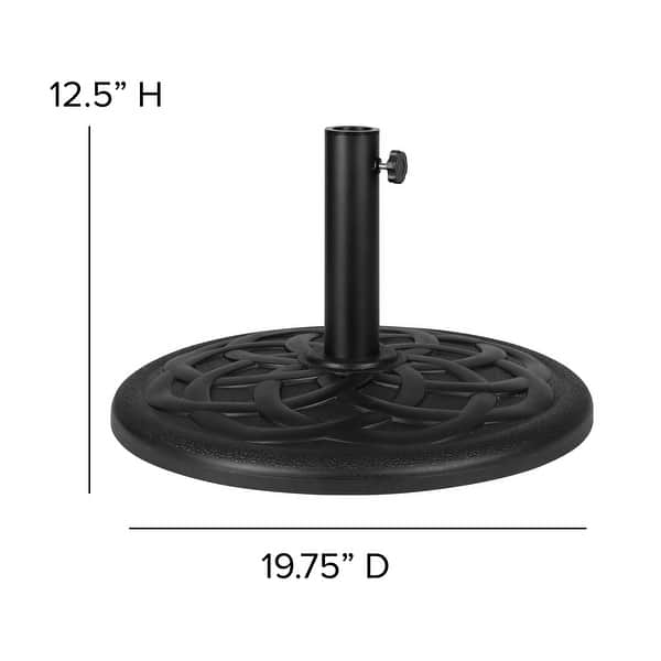 dimension image slide 5 of 8, 9 FT Round Umbrella - 1.5" Diameter Aluminum Pole - Crank and Tilt Function