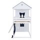 preview thumbnail 13 of 32, Playhouse Design Impression & Beautiful Twin Size Bunk Wood House Bed with Elegant Windows,Sills and Tent,Elegant Children Bed