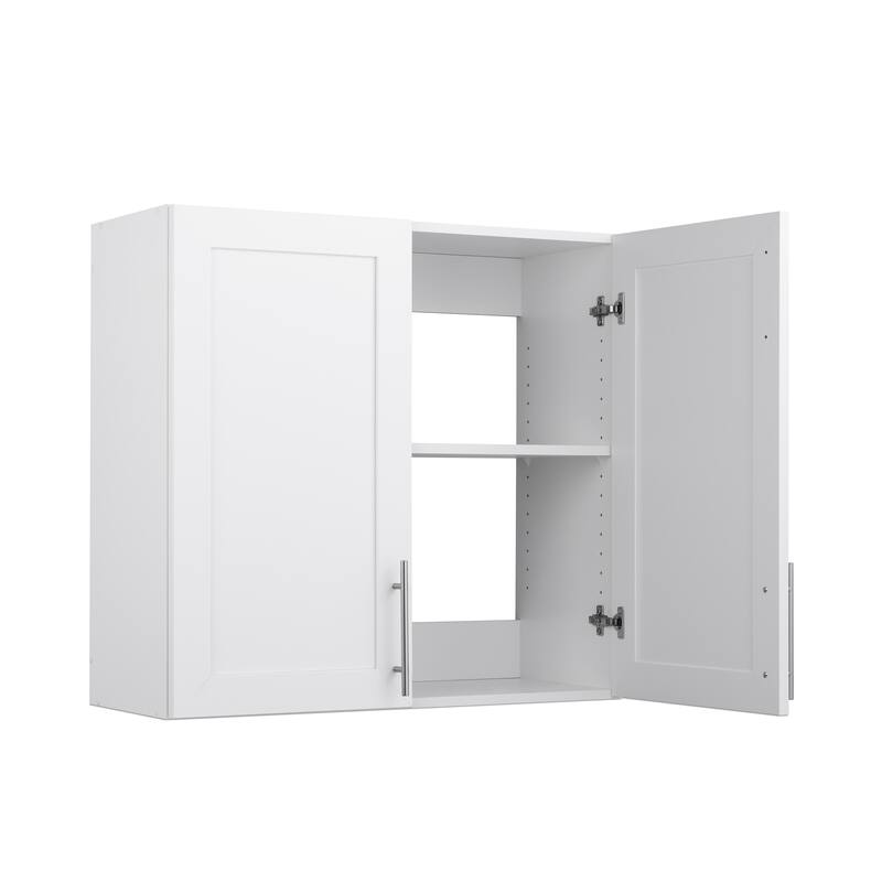 Prepac Elite Wall Cabinet with Panel Doors 12.75" D x 32" W x 30" H - 32 in W x 30 in H x 12.75 in D