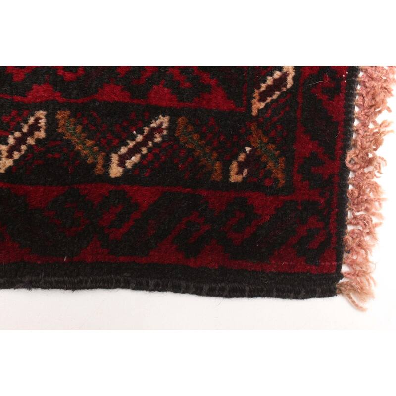 ECARPETGALLERY Hand-knotted Teimani Red Wool Rug - 3'1 x 4'9