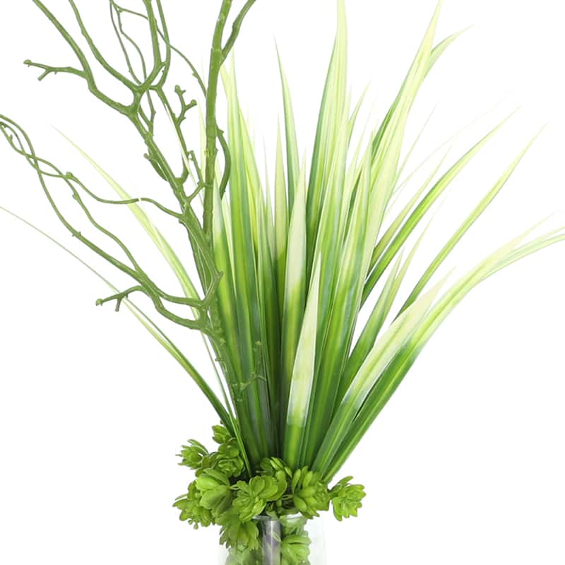 River Grass and Willow Arrangement in Vase - 32