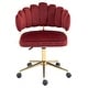preview thumbnail 71 of 118, Velvet Home Office Desk Chair, Height Adjustable Task Chair, Armless Single Chair with Wheels, 360° Swivel Vanity Chair - N/A