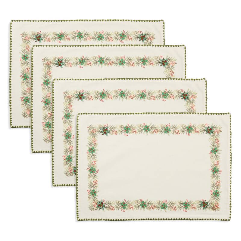 Holly Placemat (Set of 4) - 13"x19"