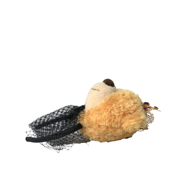 Dolce & Gabbana Brown Teddy Bear Gold Crystal Crown Hair  display picture 1